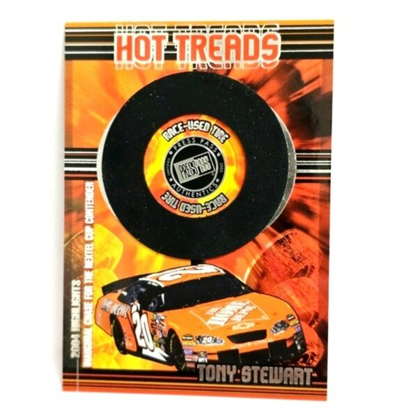 Nascar Tony Stewart Insert Trading Card Press Pass Hot Treads 2005 Race Tire - Picture 13 of 13